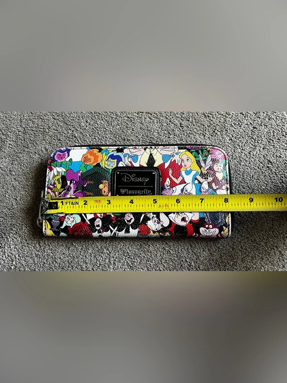 Disney Loungefly Retired Alice in Wonderland Character Print Zipper Wallet